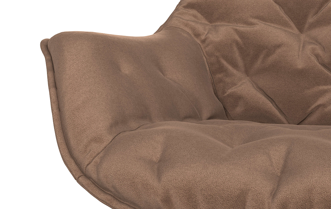 Стул Квинта велюр конфетти корица/Цвет металл черный